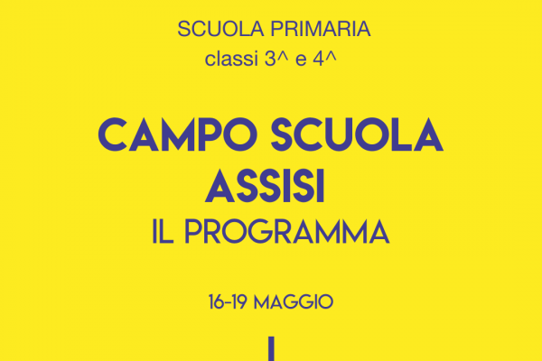 Programma Campo Scuola Assisi 600x400